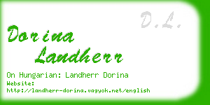 dorina landherr business card